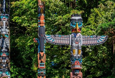 Totempfahle im Stanley Park